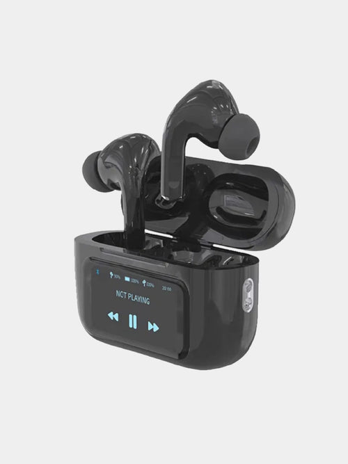 A9 Pro Earbuds With Built In Screen