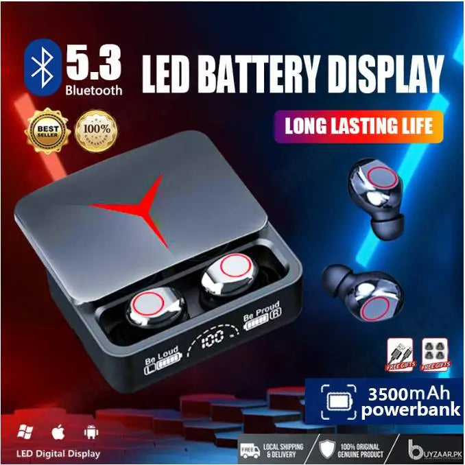 M90 Pro TWS Bluetooth 5.3 Earbuds with Sliding Case